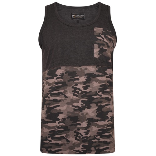 KAM Camo getäfelte Weste Anthrazit